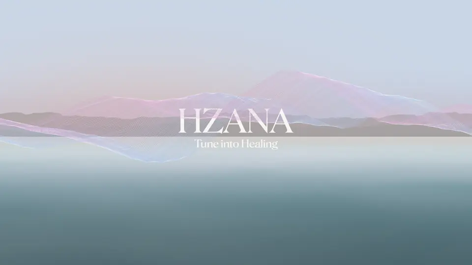 HZANA frequency experience with meditative particles and interface.