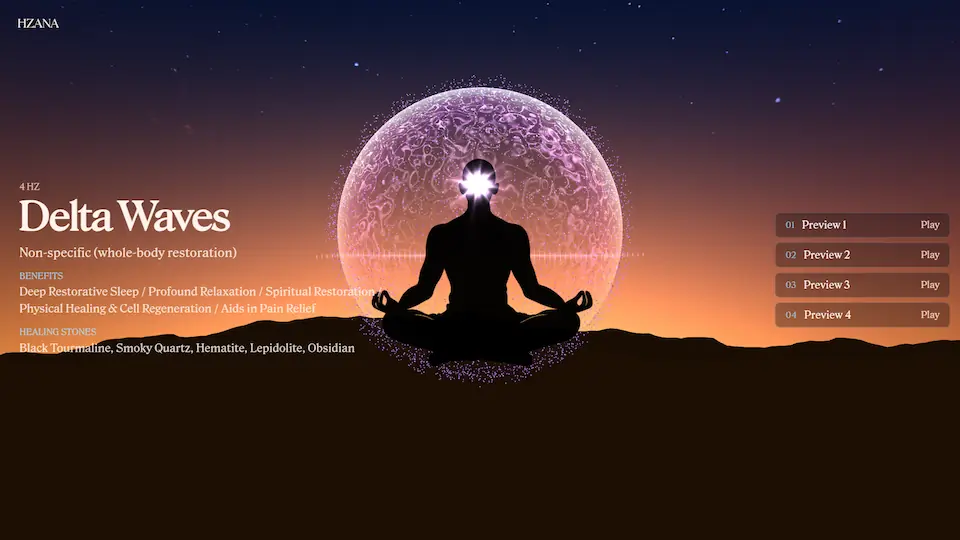 HZANA meditative frequency experience.